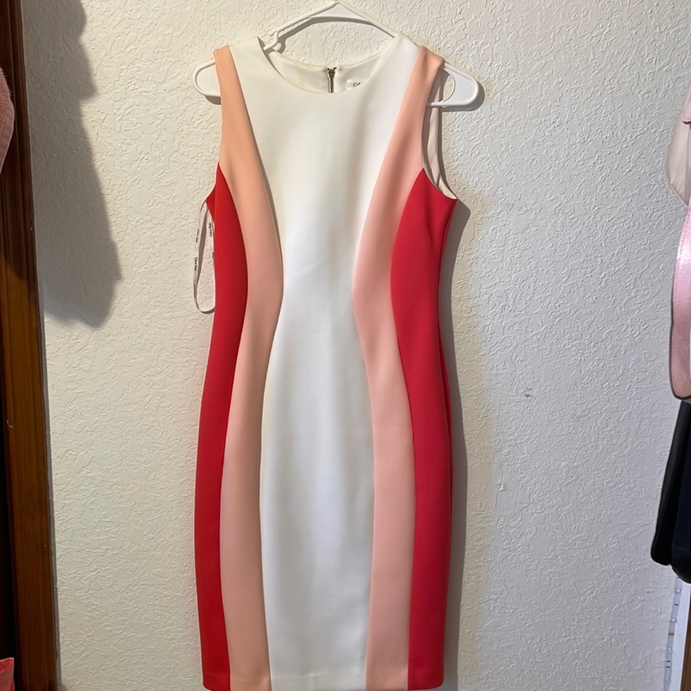 Calvin Klein triple color dress